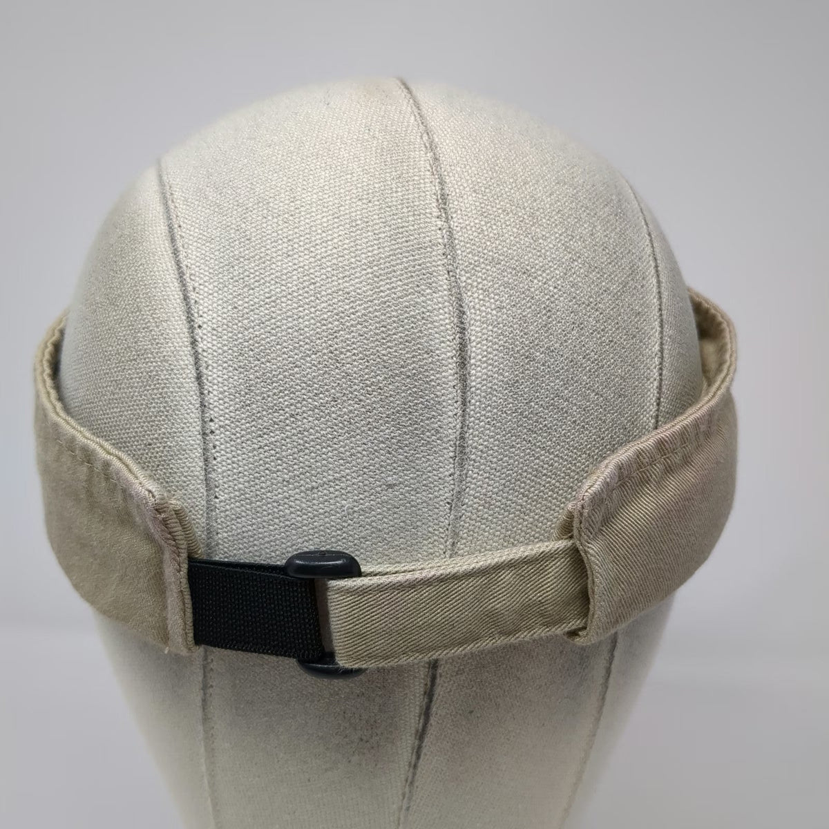 Toppers Visor Beige One Size Embroidered Logo Strapback Cotton Curved Brim Hat