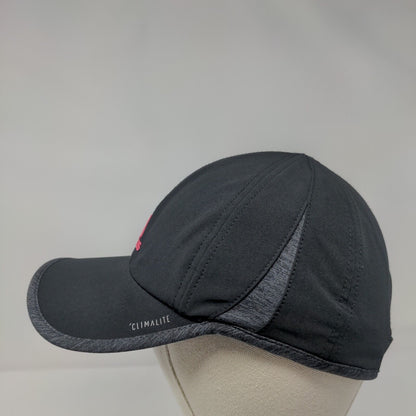 Adidas 3 Stripes Strapback Hat Black One Size Adjustable Climalite