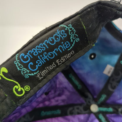 Grassroots California 5 Panel Purple Hat One Size Northern Lights Satin GRC