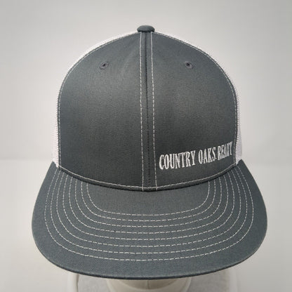 Country Oaks Realty Snapback Trucker Hat Gray One Size Mesh Back 6 Panel