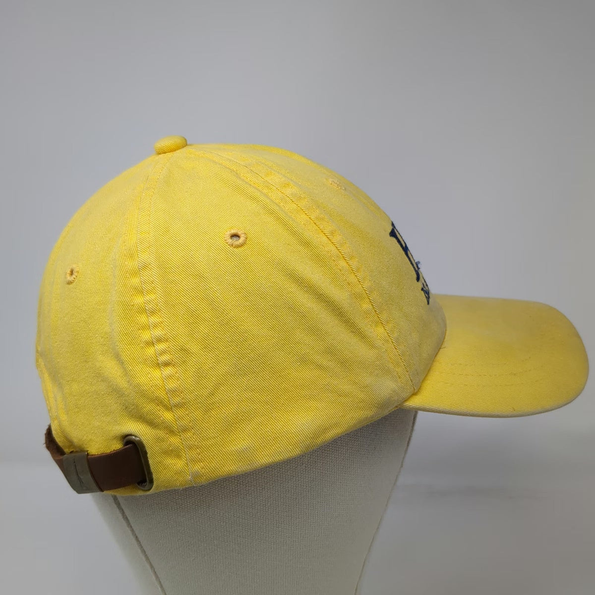 Adams Baseball Cap Yellow One Size Hero Islands Vermont Hat Leather Slideback