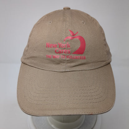 New York Cares Strapback Hat Brown One Size Adjustable Norwood Solid