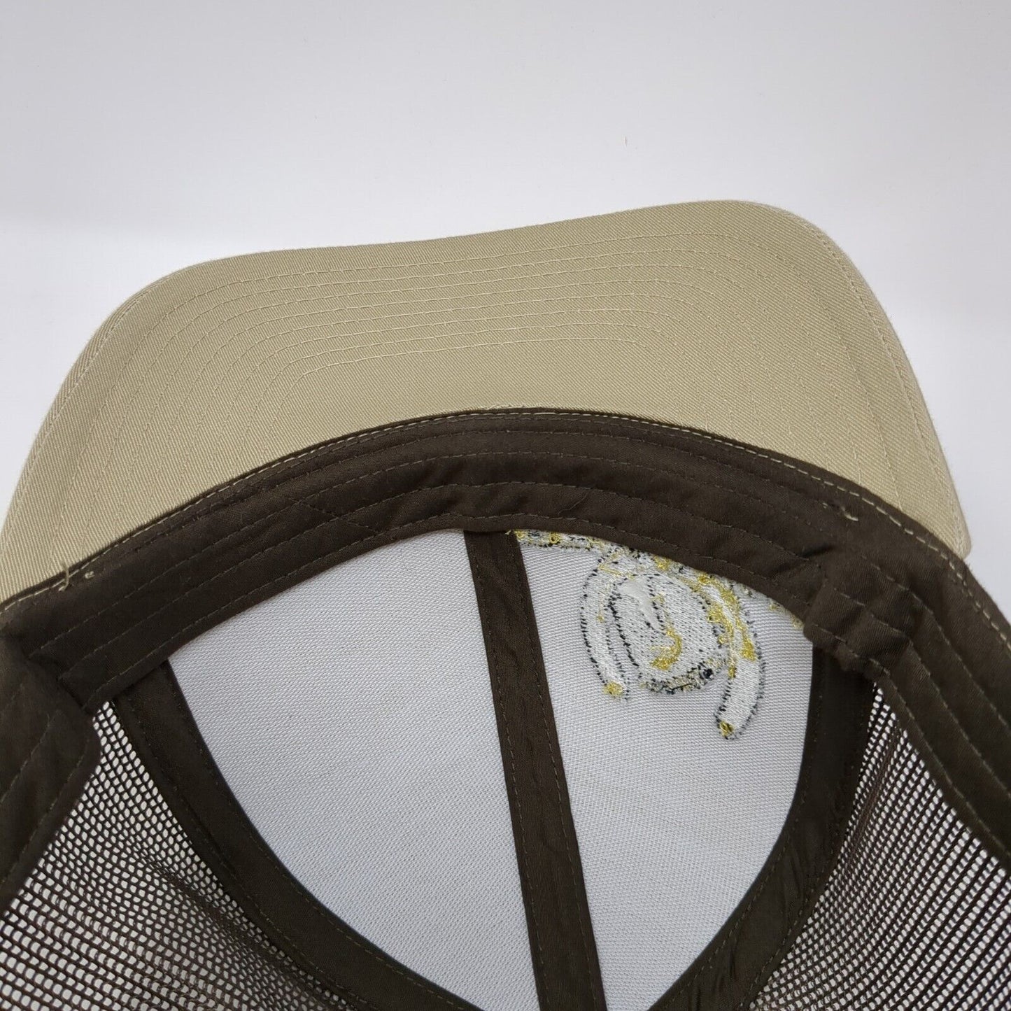 Remount Snapback Trucker Hat Brown OS Adjustable Mesh Back Pacific Headwear