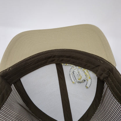 Remount Snapback Trucker Hat Brown OS Adjustable Mesh Back Pacific Headwear