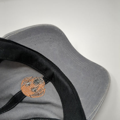 David And Young Slideback Hat Gray One Size Adjustable Embroidered Dog