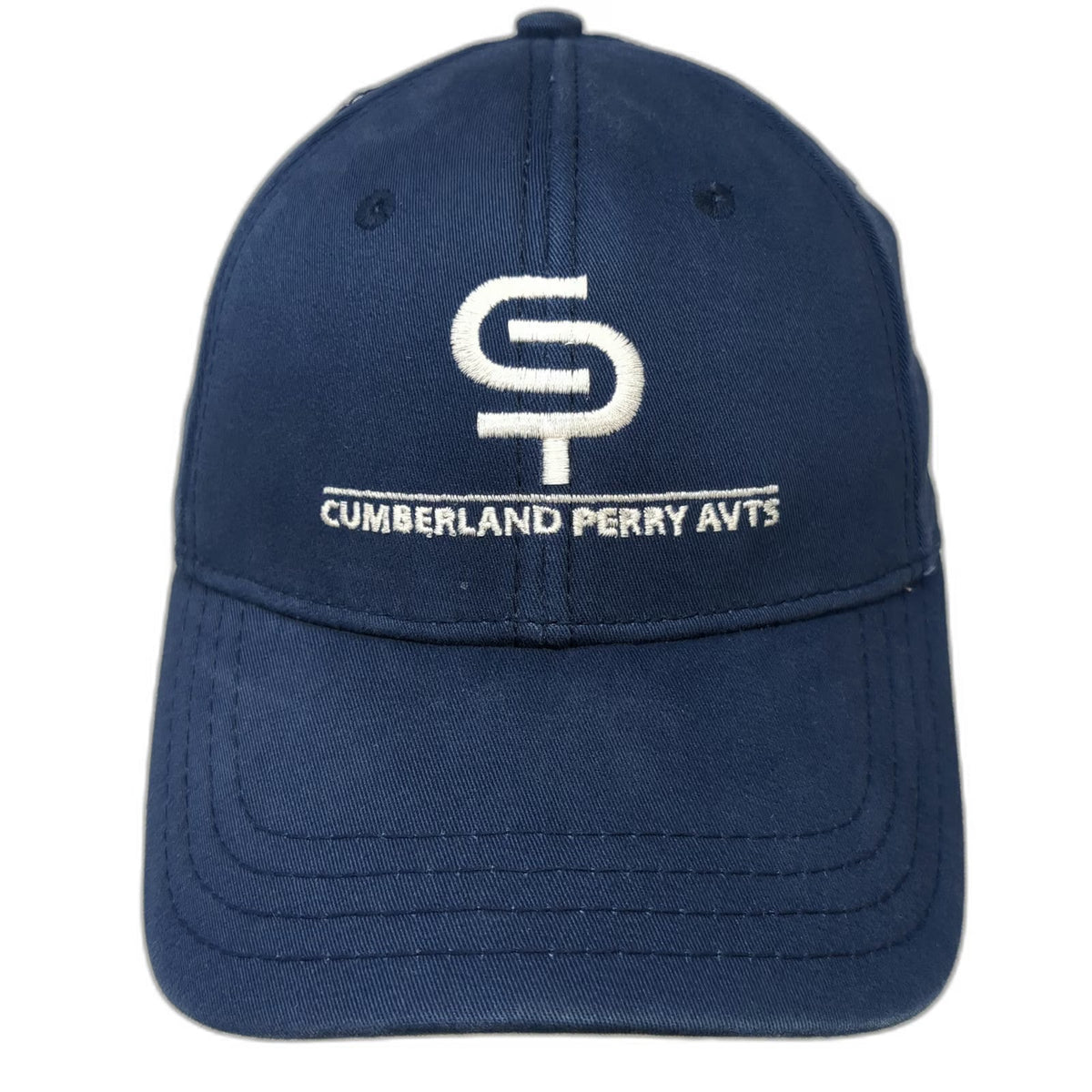 C.A.P. Brands Baseball Cap Blue M Cumberland Perry AVTS Stretch Fit Hat Logo CP