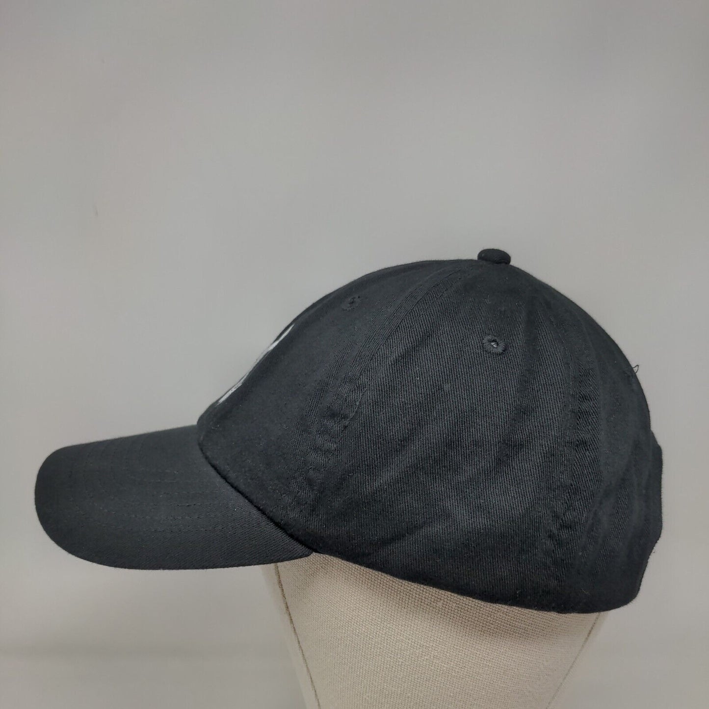 Monogram Slideback Hat Black One Size Embroidered Adjustable 6 Panel