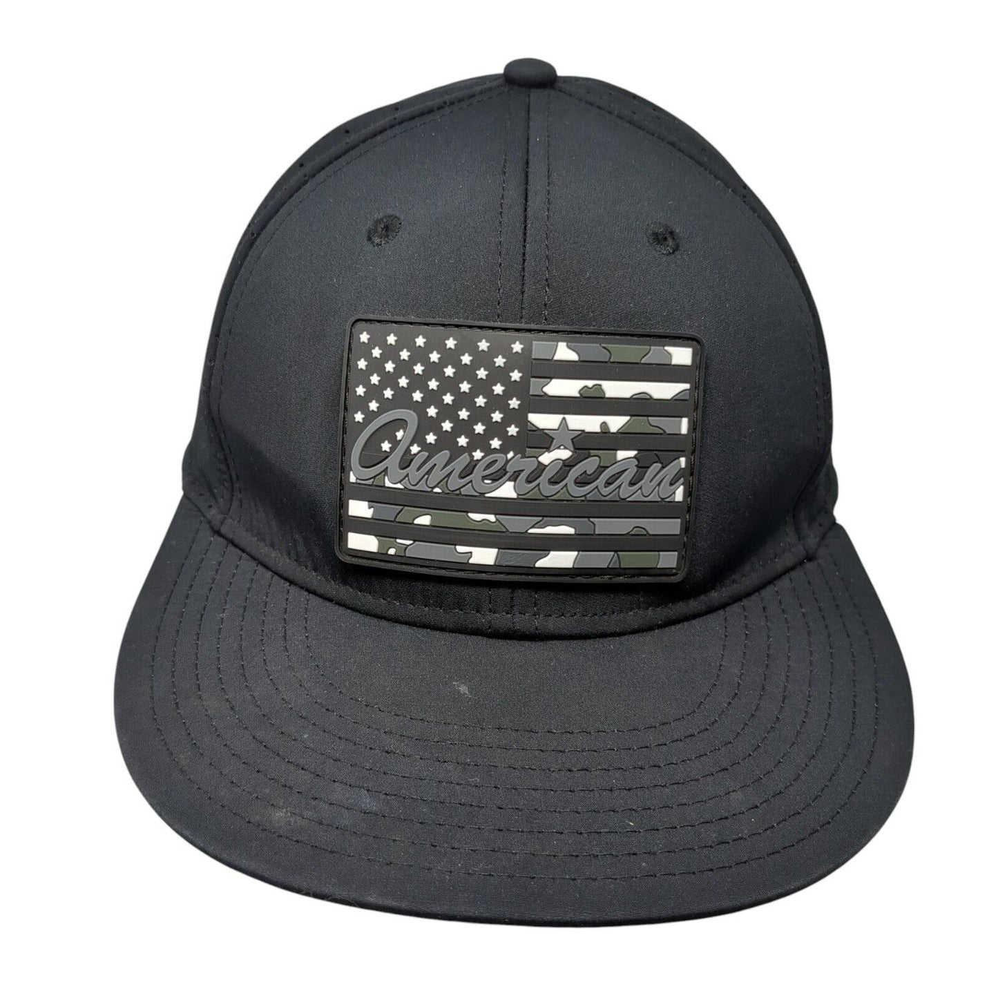 American Flag Snapback Hat Black One Size Adjustable Patriotic The Game