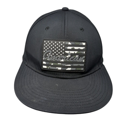 American Flag Snapback Hat Black One Size Adjustable Patriotic The Game