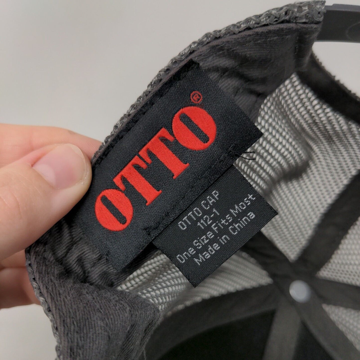 HD Supply Snapback Mesh Back Trucker Hat Gray OSFM Embroidered Otto