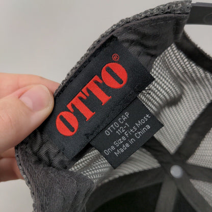 HD Supply Snapback Mesh Back Trucker Hat Gray OSFM Embroidered Otto