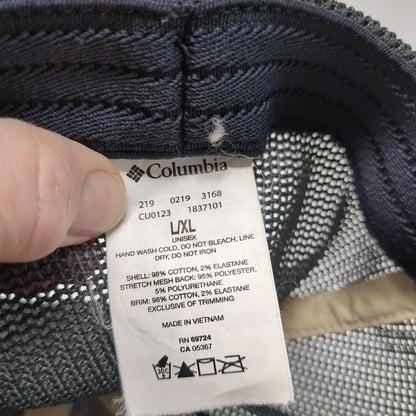 Columbia USA Trees Flag Fitted Trucker Hat Multicolor L/XL Embroidered Mesh Back