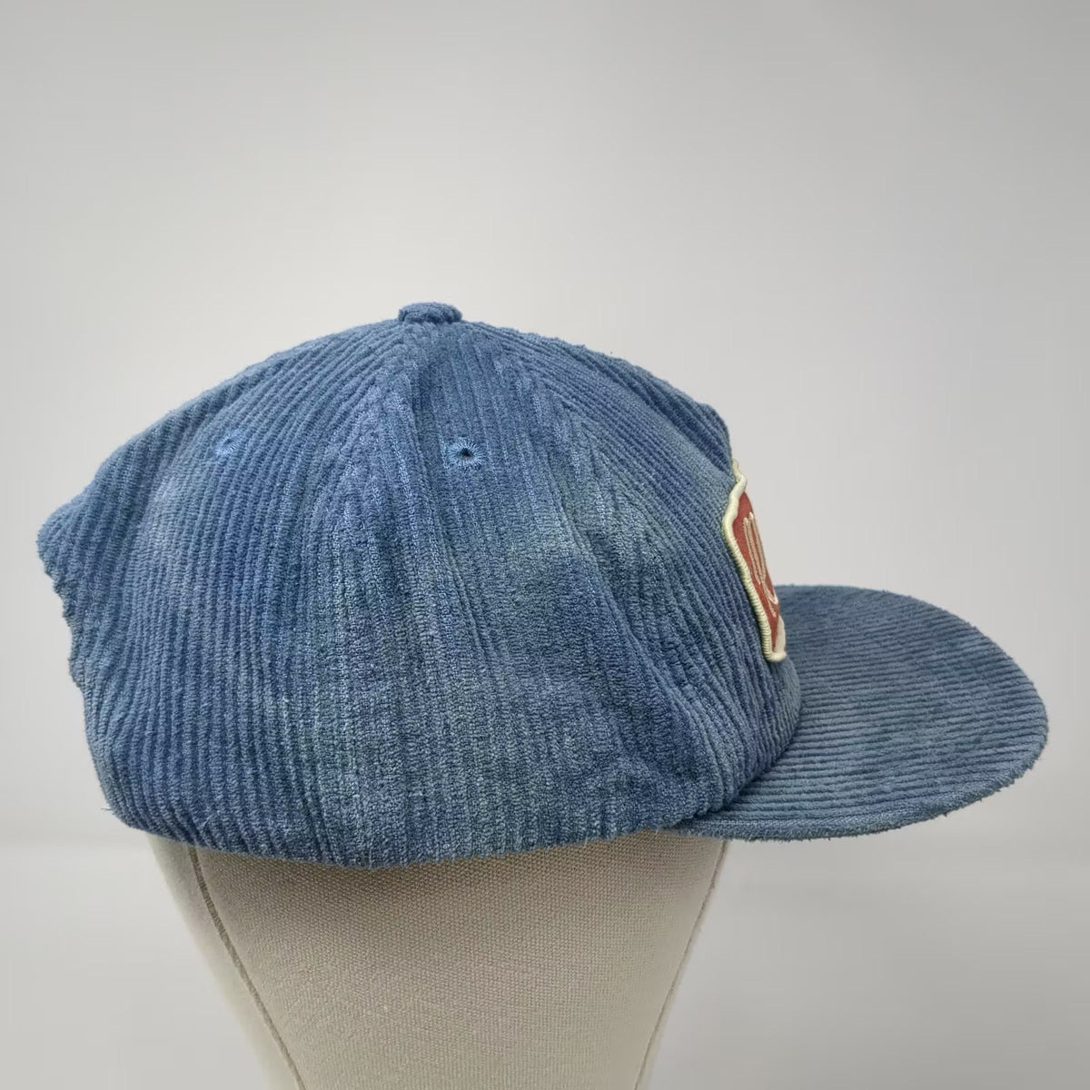 Stuntin 5 Panel Blue One Size Corduroy Ramblin' Patch Snapback Hat Adjustable