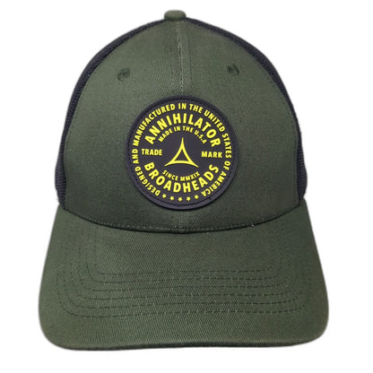 Annihilator Broadheads Trucker Hat Green One Size Snapback Mesh Patch USA Logo