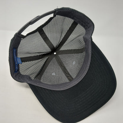 Port Authority Snapback Mesh Back Trucker Hat Gray One Size Logo Outdoor