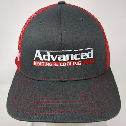 Richardson Trucker Hat Gray Red One Size Advanced Heating Cooling York Mesh hat