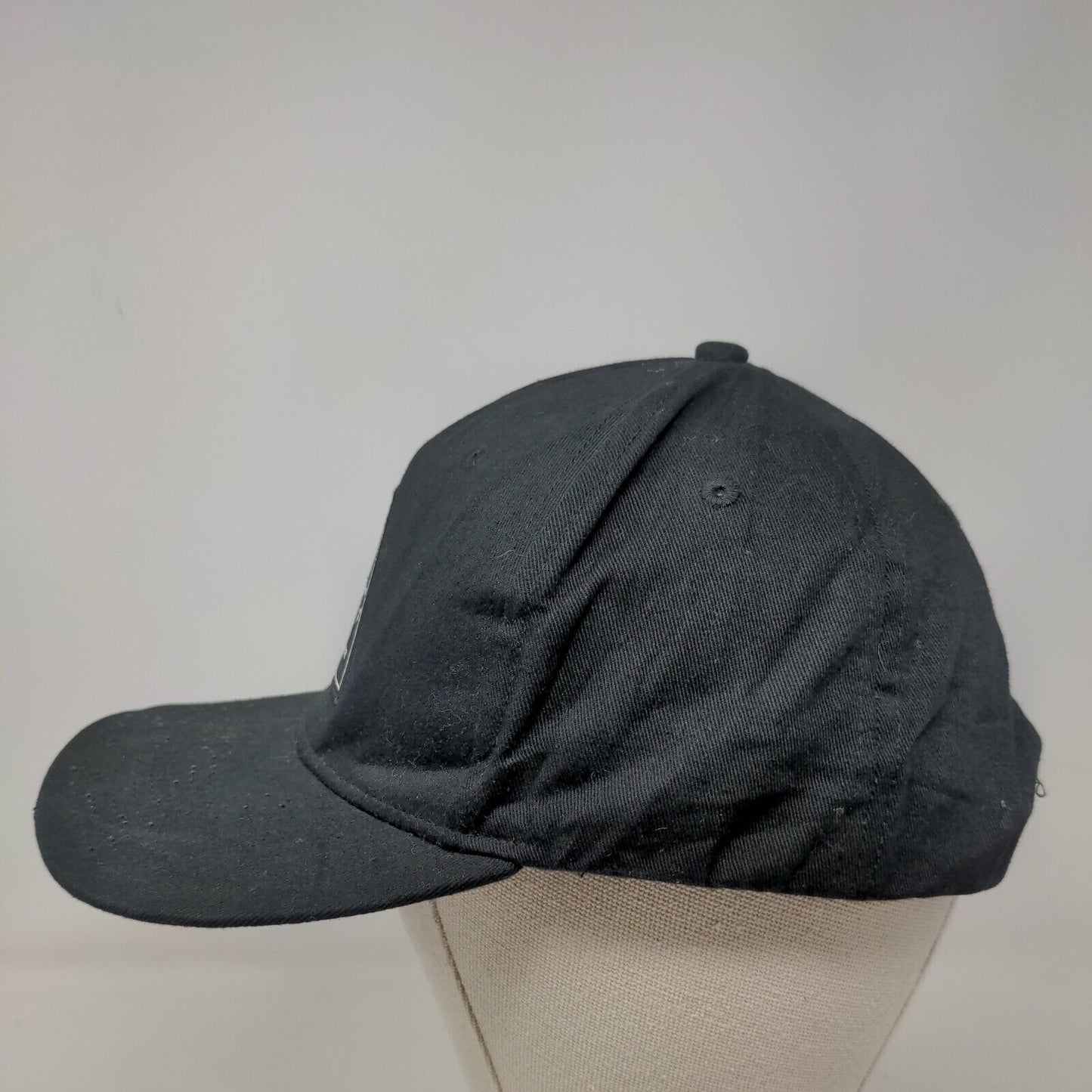 Neff Patch Snapback Hat Black One Size Adjustable Solid Vent Holes