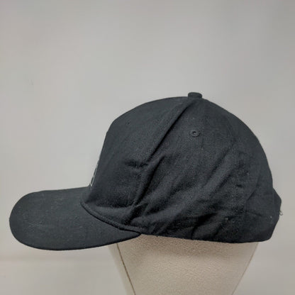 Neff Patch Snapback Hat Black One Size Adjustable Solid Vent Holes