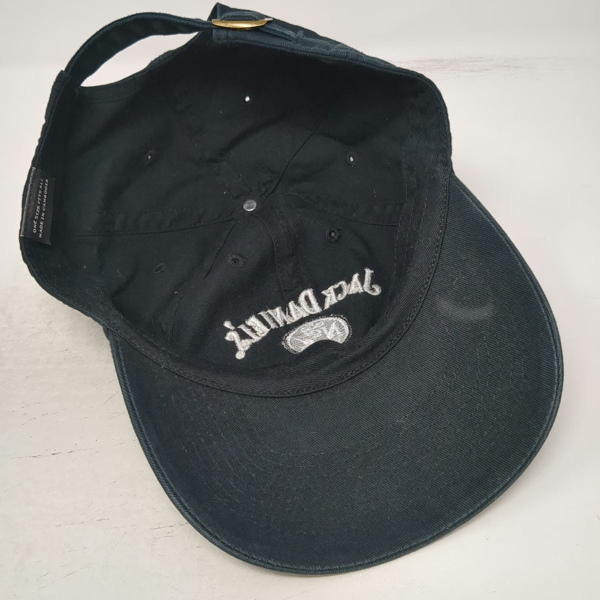 Jack Daniel's Baseball Cap Blue One Size Slideback Hat Embroidered Logo Curved