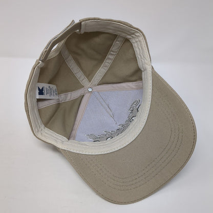 Basketball Mom Strapback Hat Tan One Size Adjustable Solid Rhinestone