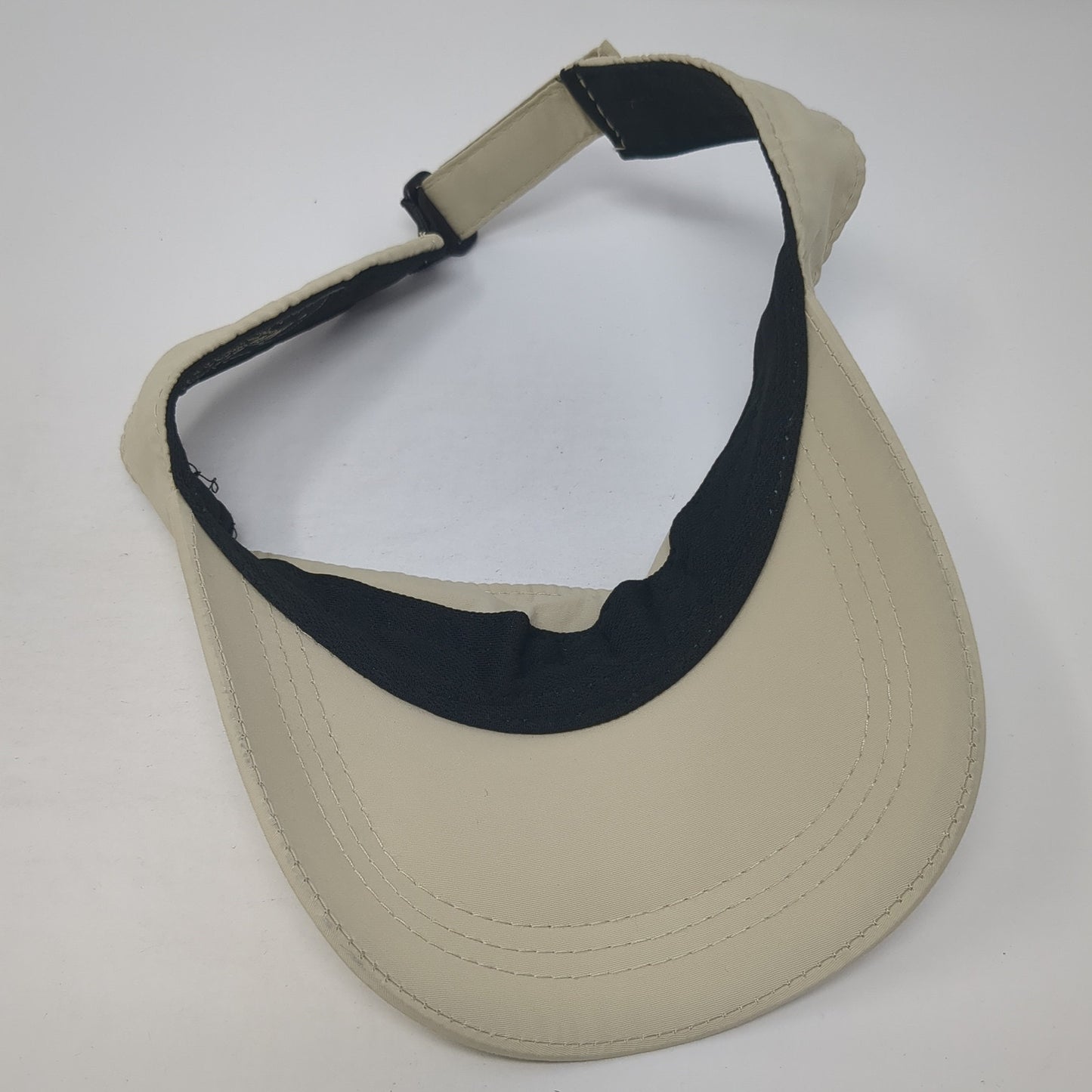 All American Fisherman Sun Visor Hat Beige One Size Adjustable Strap Signatures