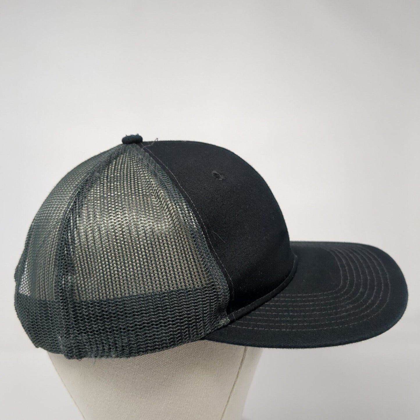 Denning Concrete Snapback Trucker Hat Black One Size Mesh Back 6 Panel