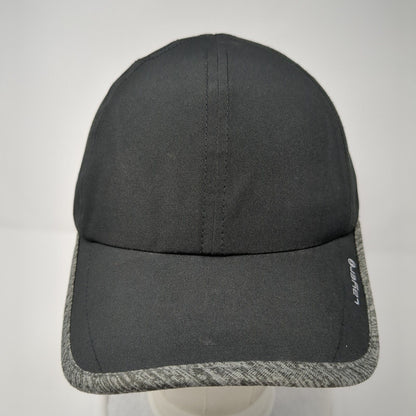 Layer 8 Strapback Hat Black One Size Adjustable Gray Trim Outdoor