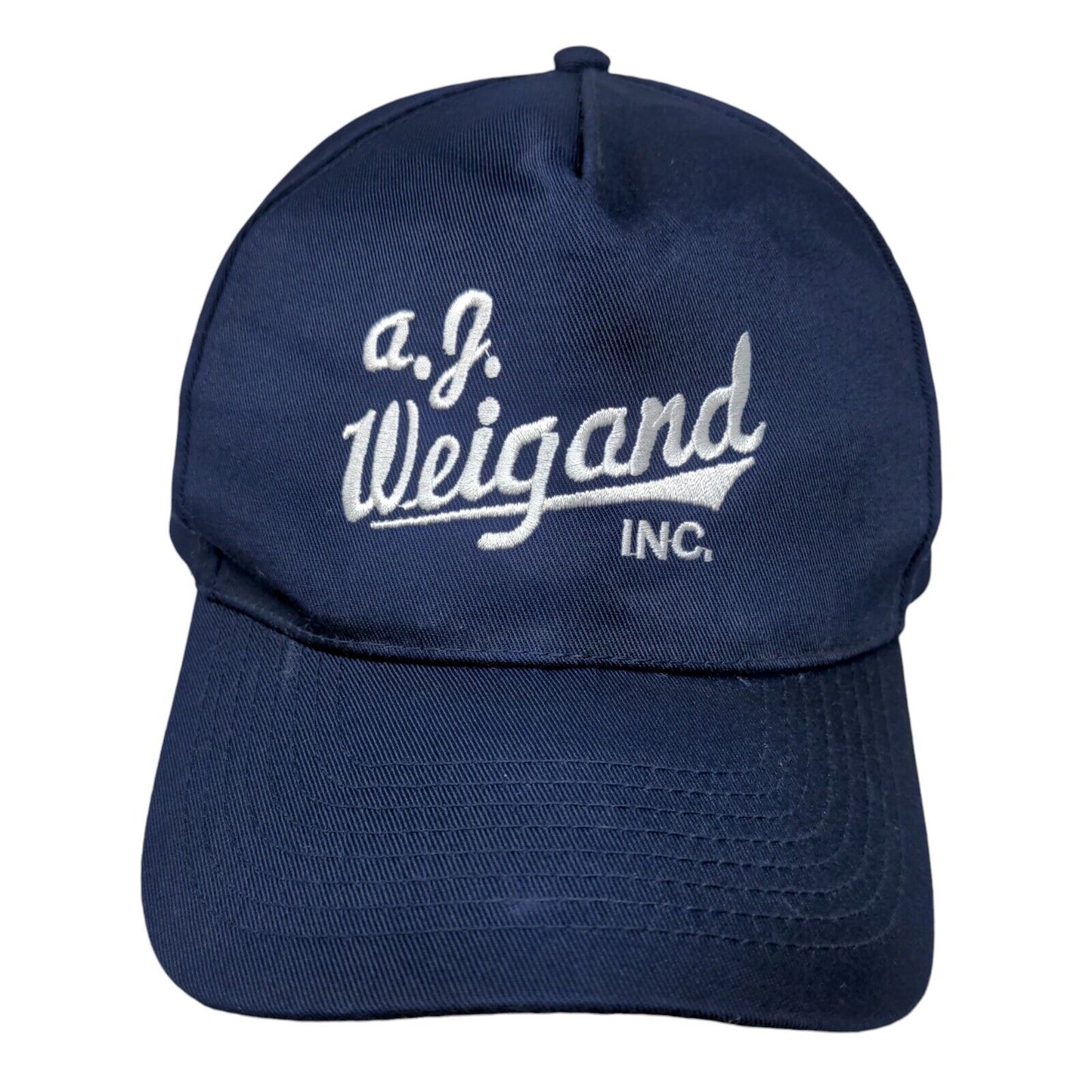 A.J. Weigand Inc. Snapback Hat Blue OSFM Embroidered Adjustable Otto