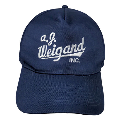 A.J. Weigand Inc. Snapback Hat Blue OSFM Embroidered Adjustable Otto