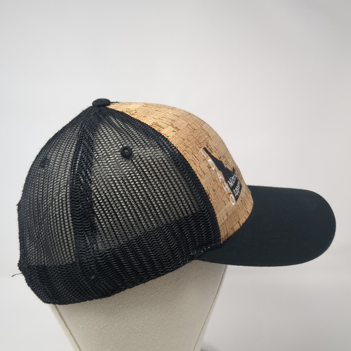 Idaho Mining Apparel Cork Trucker Hat Black One Size Adjustable Mesh Back Otto