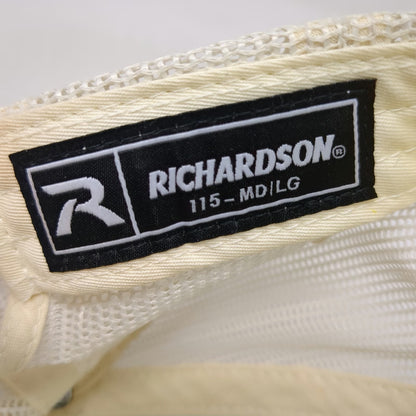 Richardson 115 Trucker Hat Green White L Bear Lake Utah Idaho Leather Patch Mesh