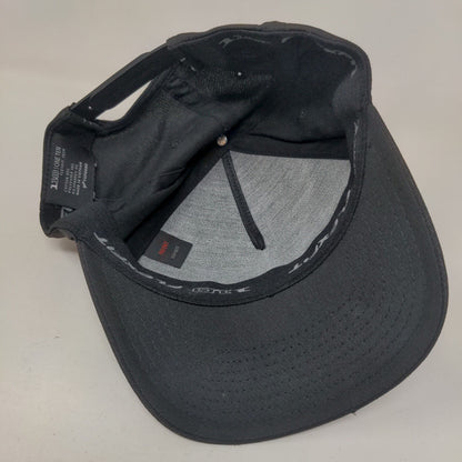 Travis Mathew Snapback Hat Black One Size Striped Trim Flexfit 110 Yupoong