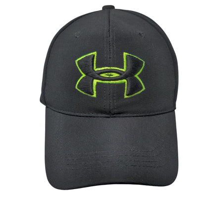 Under Armour Fitted Hat Black OSFA Embroidered Vented Holes 6 Panel