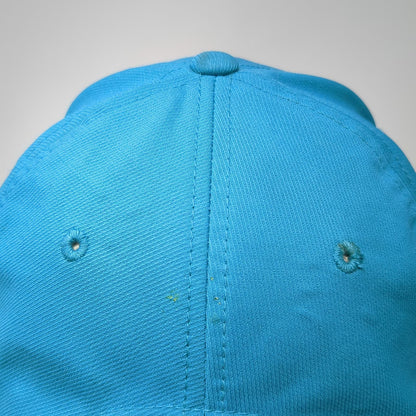 Puma Blue Snapback Hat One Size White Embroidered Logo Athletic Baseball Cap