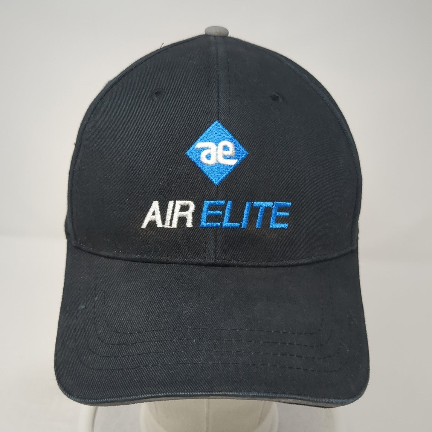 AE Air Elite Network Strapback Hat Black One Size Adjustable Embroidered