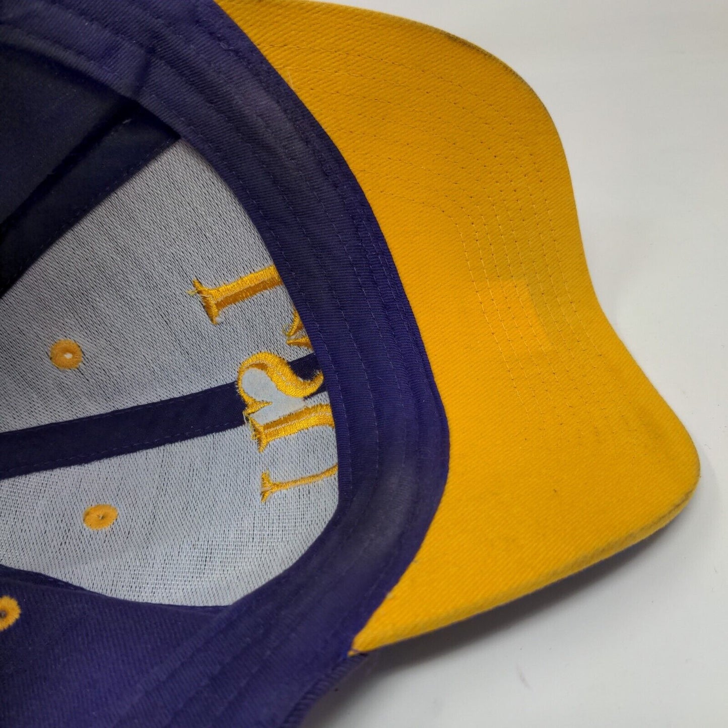 Signatures Men's Strapback Hat Purple OSFM Embroidered LSU Tigers Logo