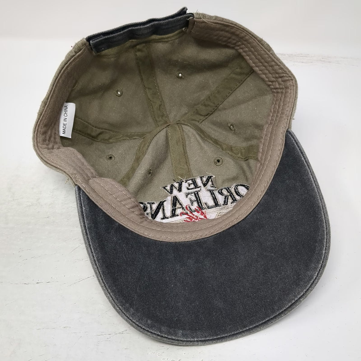 New Orleans Louisiana Crawfish Brown Baseball Cap OSFM Adjustable Souvenir Hat