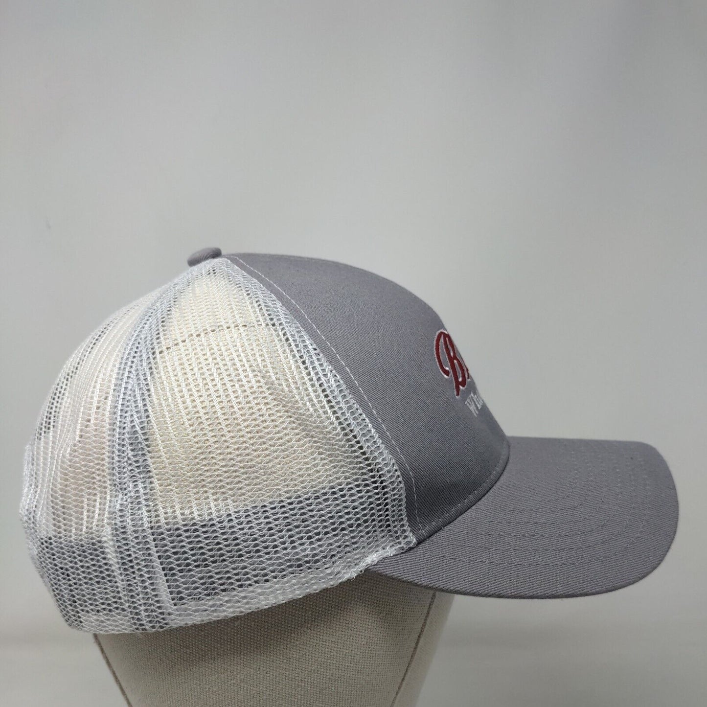 BB's Wholesale Snapback Mesh Back Trucker Hat Gray Adult Outdoor Cap