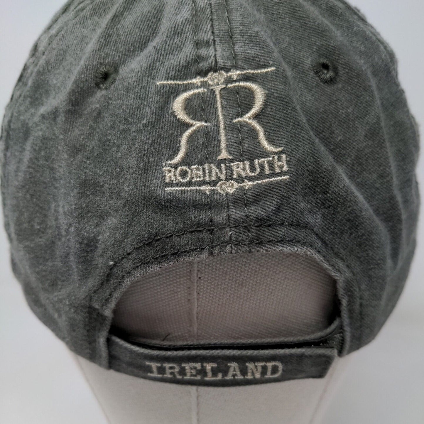 Robin Ruth Men's Strapback Hat Green Gray Adjustable Embroidered Ireland Logo