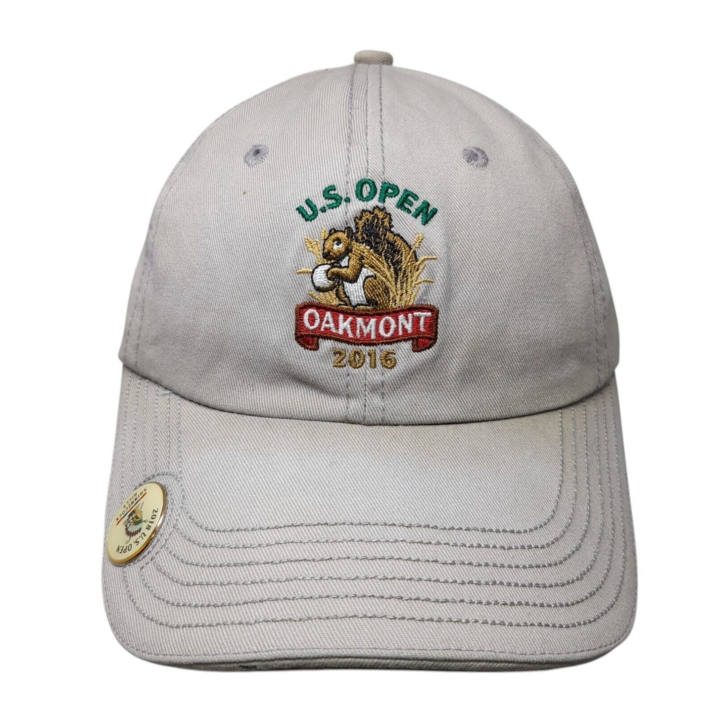U.S. Open 2016 Oakmont Slideback Hat Tan One Size Adjustable USGA