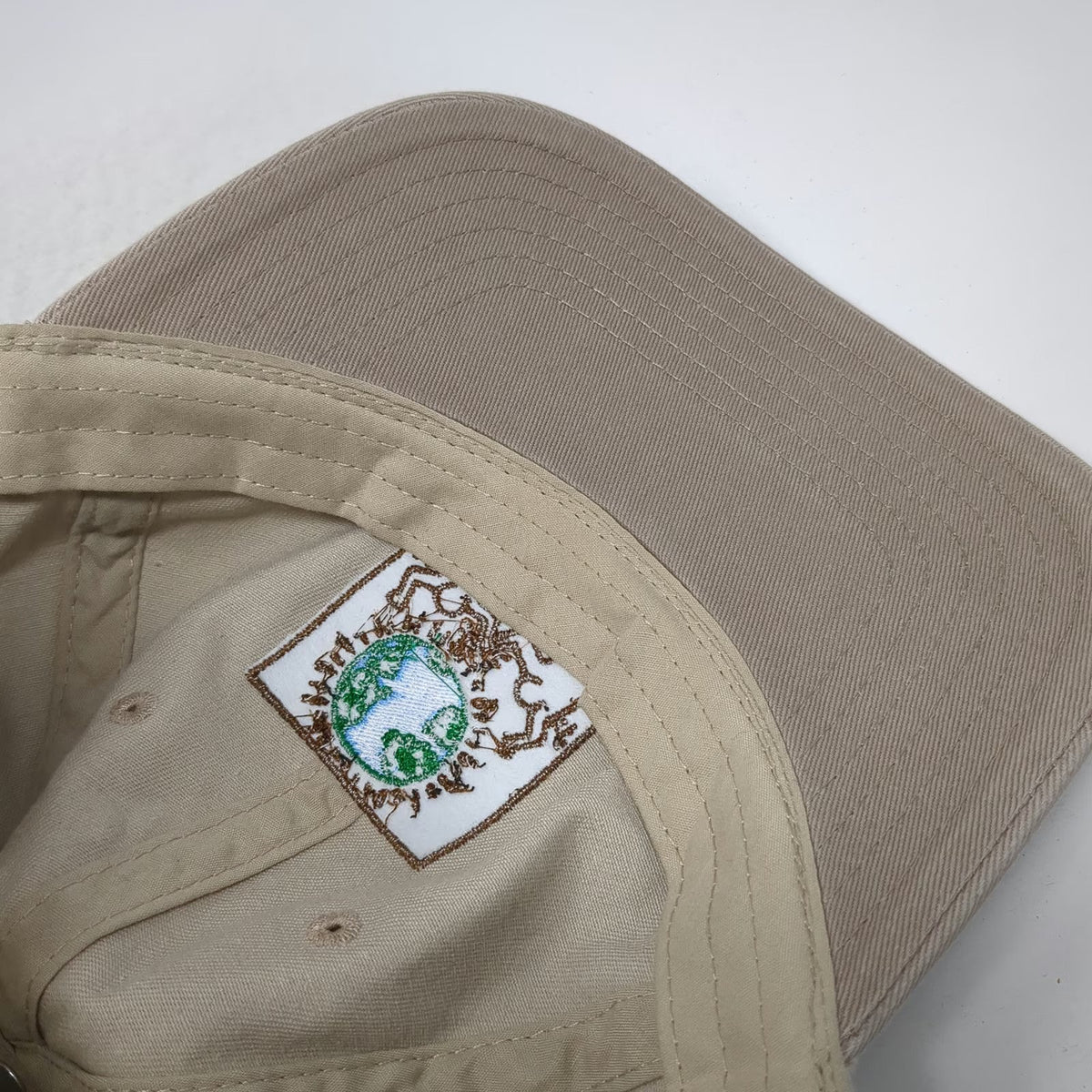 Mad Engine Baseball Cap Beige One Size Keith Haring Earth Globe Signature Hat