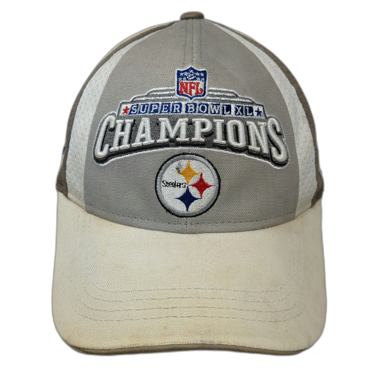 Pittsburgh Steelers NFL Reebok Cap Beige One Size Super Bowl XL Champions Hat