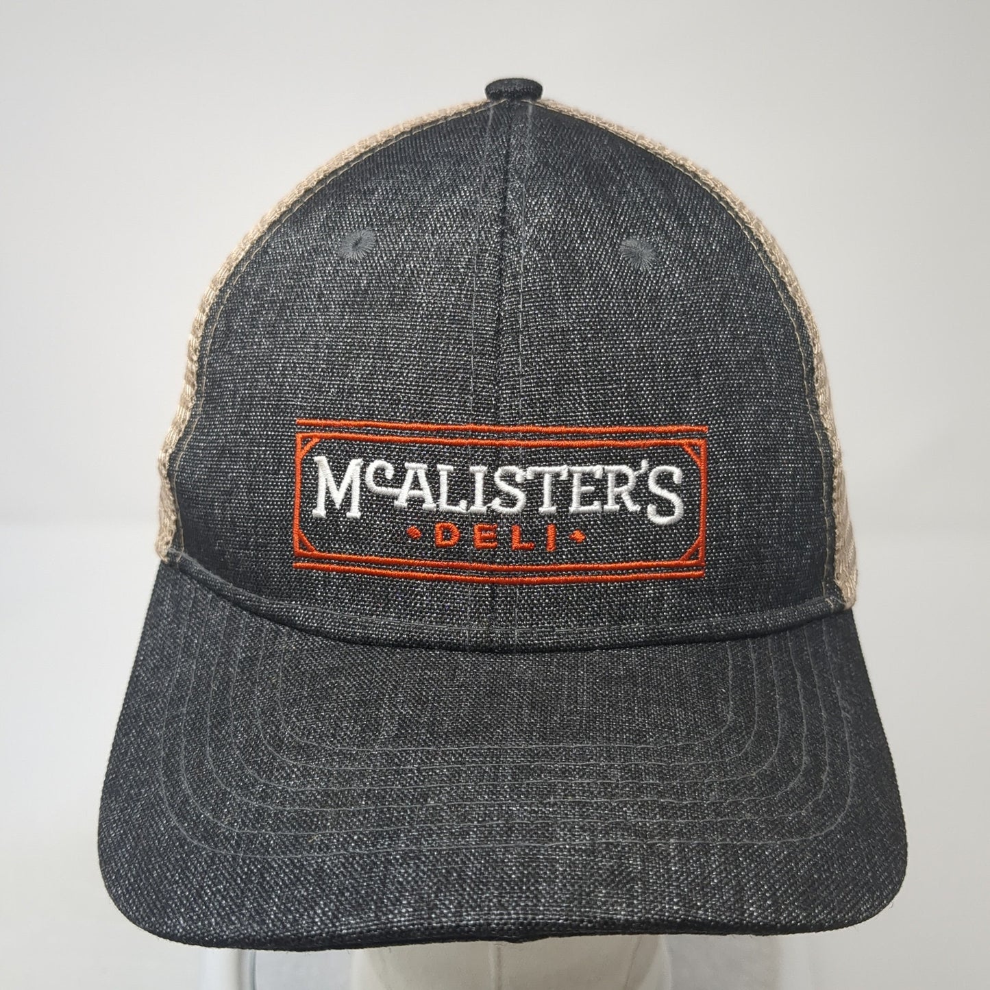 McAlister's DELI Strapback Trucker Hat Gray OS Adjustable Mesh Back The Ice Box