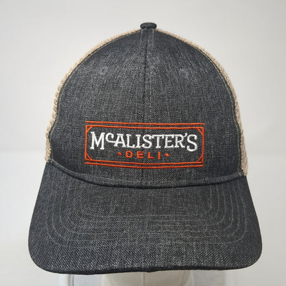 McAlister's DELI Strapback Trucker Hat Gray OS Adjustable Mesh Back The Ice Box