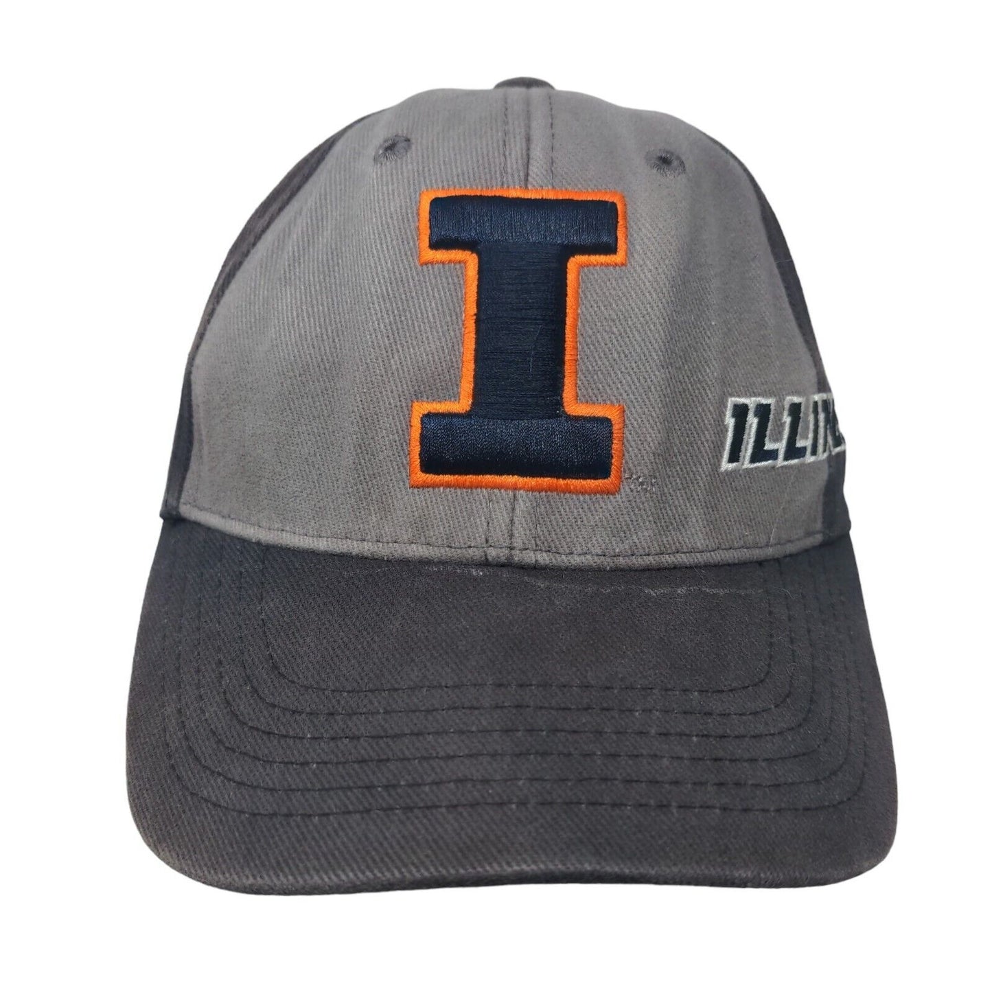 Captivating Headwear Men's Strapback Hat Blue Fighting Illini Illinois Logo