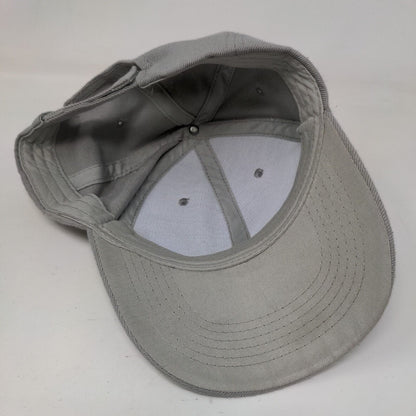 Unbranded Strapback Hat Gray One Size Adjustable Solid Vent Holes Blank