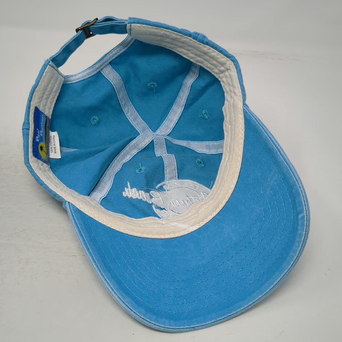 Royal Resortwear Baseball Cap Blue White One Size MacArthur Beach State Park Hat