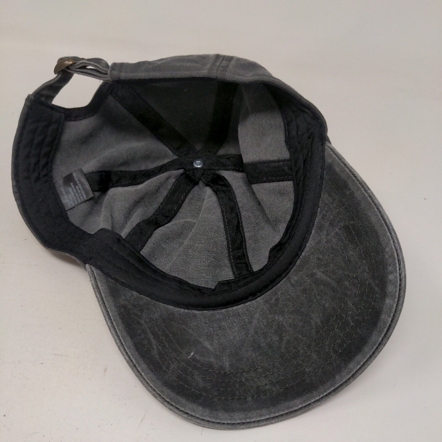 Unbranded Slideback Hat Gray OSFM Solid Adjustable Blank 6 Panel
