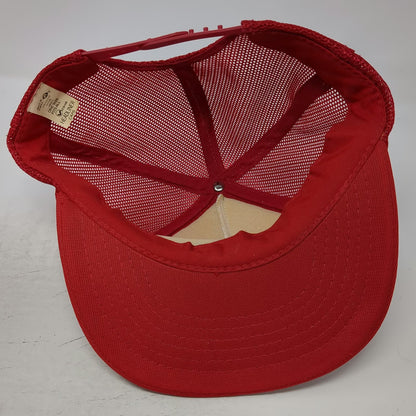 Vernon Trucker Hat Red One Size US Army Served Pride Honor Snapback Mesh Graphic