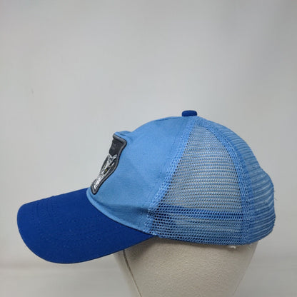Wise Ass Snapback Trucker Hat Blue One Size Adjustable Embroidered Mesh Back